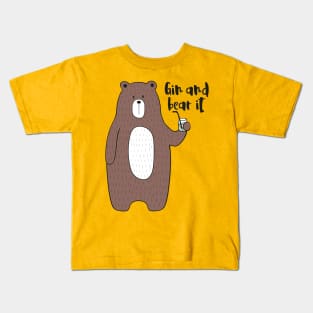 Gin and Bear It - Gin Drinker Gift Kids T-Shirt